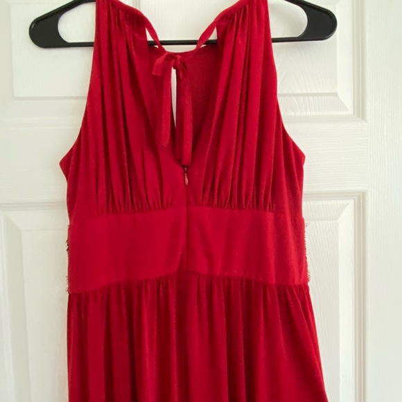 Burgundy red floor length gown - Picture 4 of 7